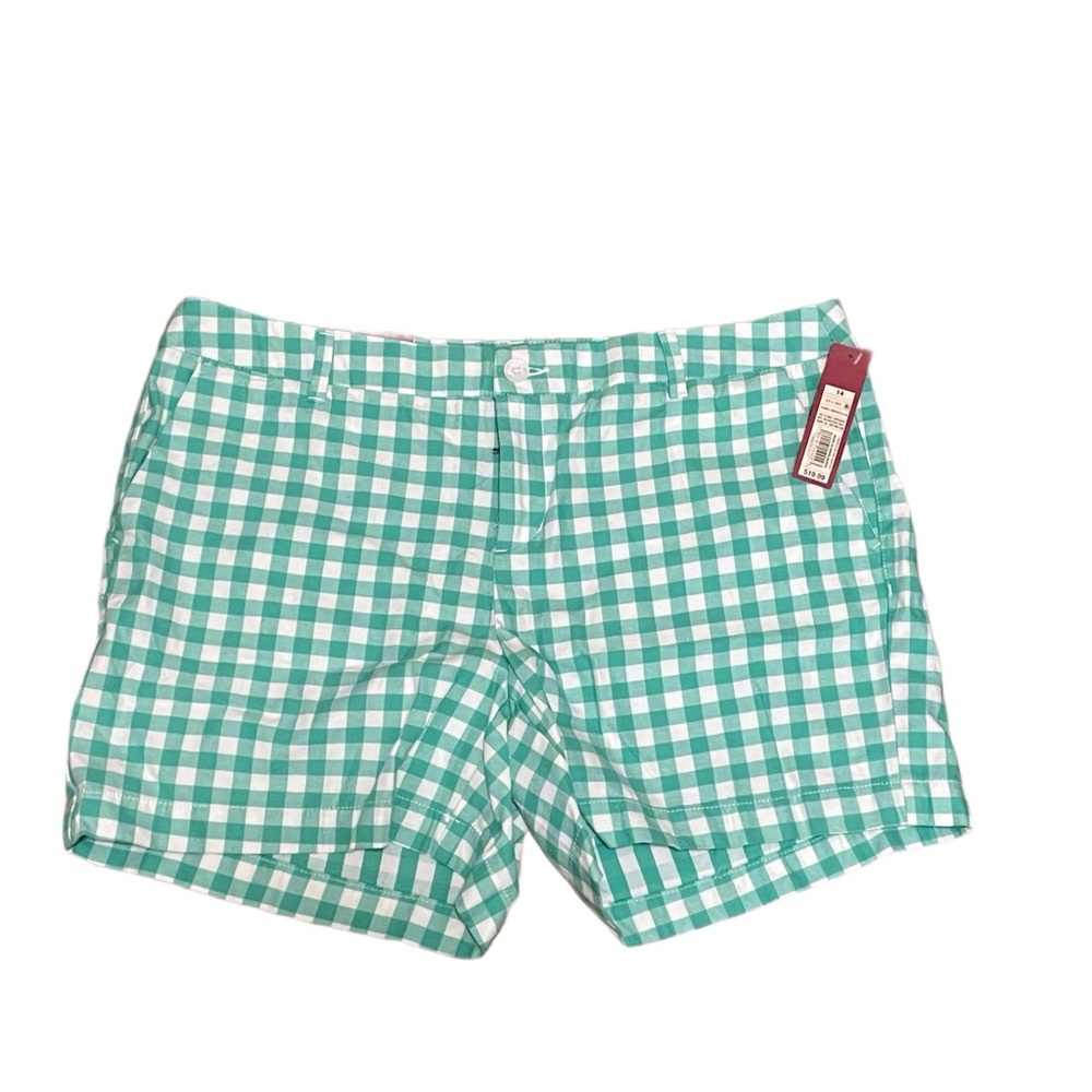 Merona Green Checkered Women's Chino Shorts